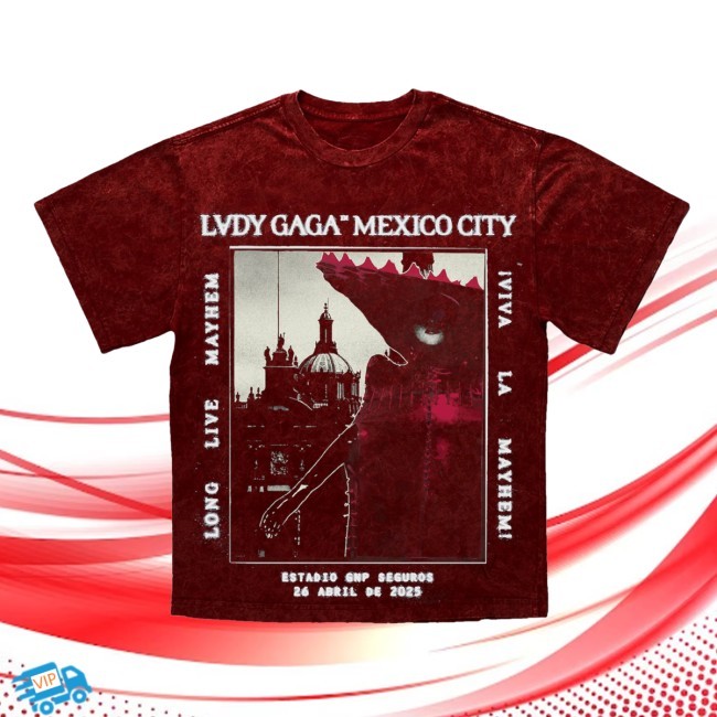 Lady Gaga Mexico City Tee Playera Tie Dye