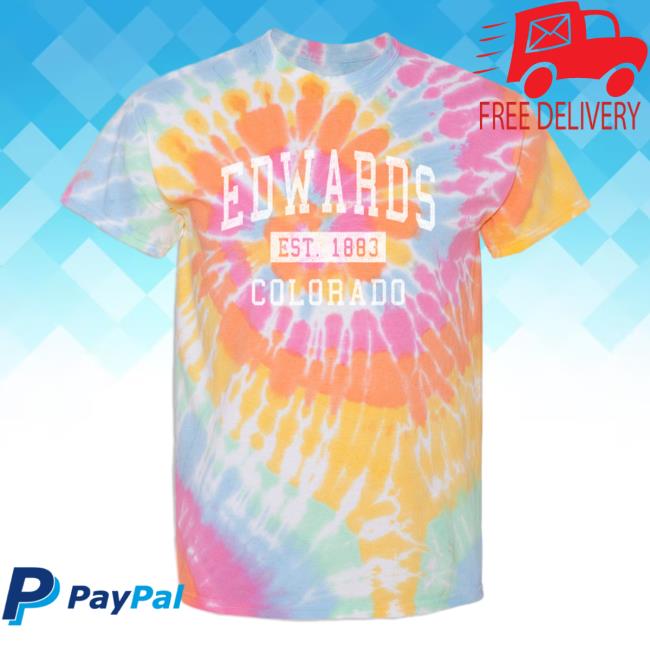 Official Hometown Apparel Edwards Colorado Classic Established Tie-Dyed Spiral T-Shirts 3D All-Over Printed