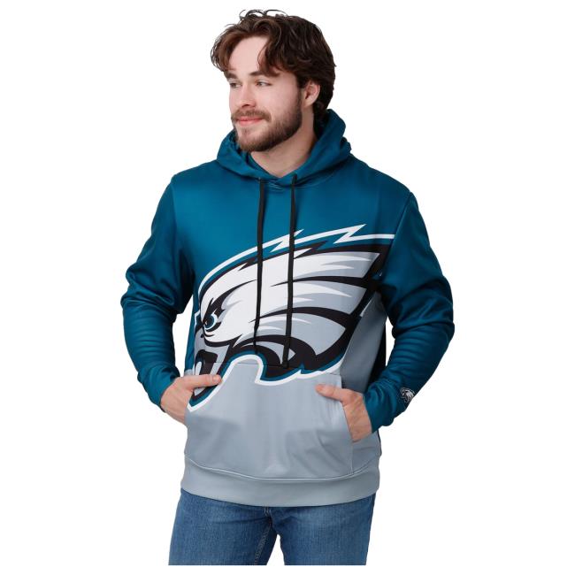 Official Foco Merch Store Shop Foco Philadelphia Eagles Bold Logo Popover Hoodie Foco Apparel Clothing