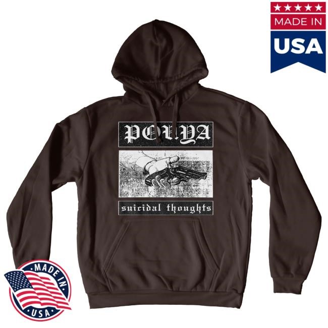 Official Pouya Merch Store Shop Pouya Suicidal Thoughts Hoody - Black