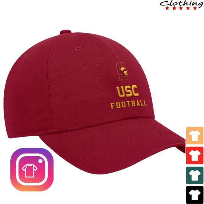USC Trojans Nike Cardinal Football Tommy Head Club Unstructured Adjustable Hat Hat USC Bookstores Official