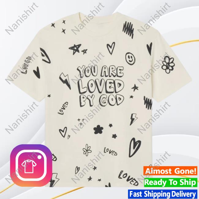 Official Elevated Faith Clothing Loved By God All Over Print Cream Unisex Top Shirt Elevatedfaith