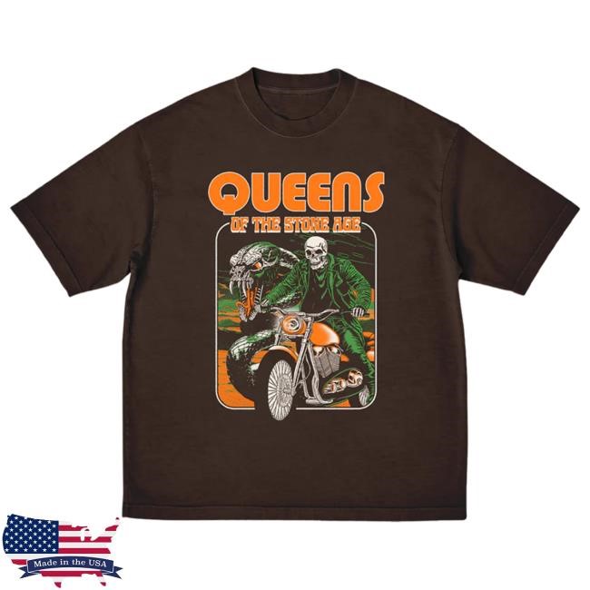 Official Qotsa Merch Store Queens Of The Stone Age Snake Skeleton Shirt Qotsa Apparel Shop