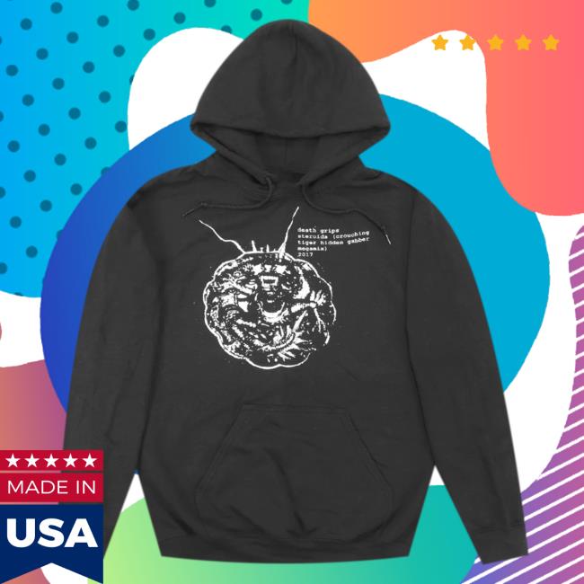 Official Hellomerch Death Grips Merch Store Crouching Black Crew neck Sweatshirt Death Grips Clothing Shop Hello Merch