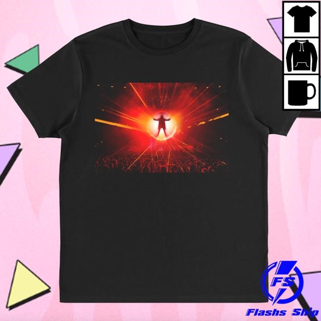 Official David Gilmour Store 2024 Luck And Strange Tour Collection Stage Shot Tee Black