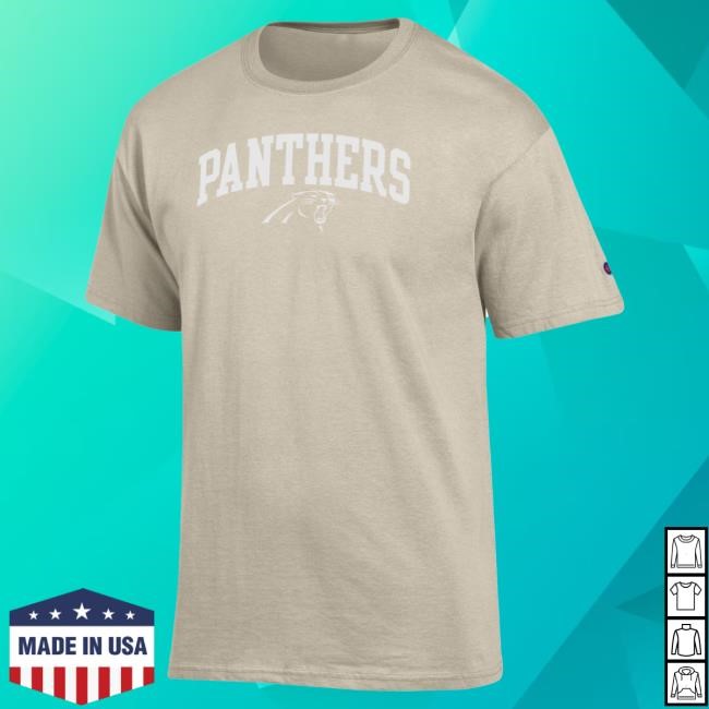 NFL Football Bank of America Stadium Carolina Panthers Travel Shirt NFL Football Carolina Panthers Champion White Ink Tour Long Sleeve