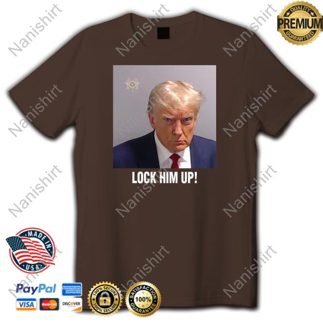 Official Donald Trump Mugshot Lock Him Up Long Sleeve Tee