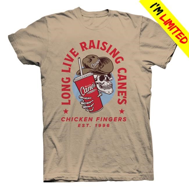 Raising Cane's Cowboy Skull Tee Shirt