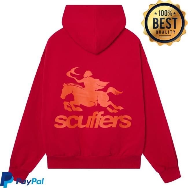 Official Scuffers Clothing Apparel Scuffers Emblem Red Hoodie