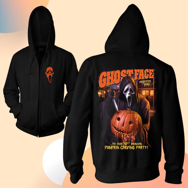 Official Cavity Colors Ghost Face: Halloween Party - Zip Up Hoody