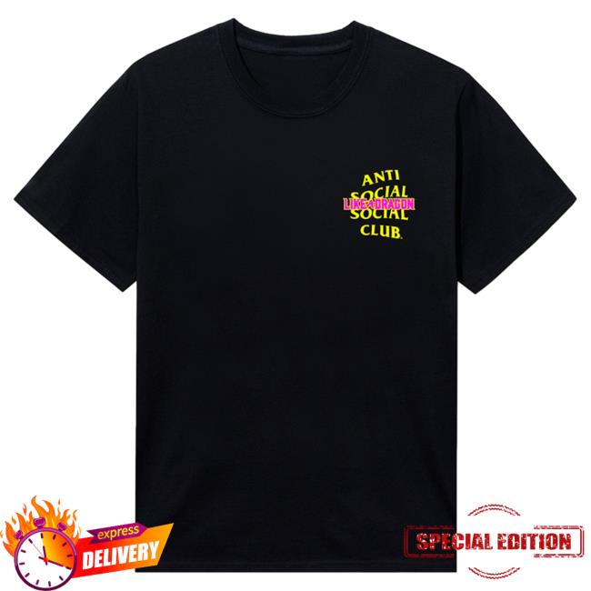 Official Yakuzafan Anti Social Social Club X Like A Dragon Collaboration Merch ASSC x Like a Dragon T Shirt Black