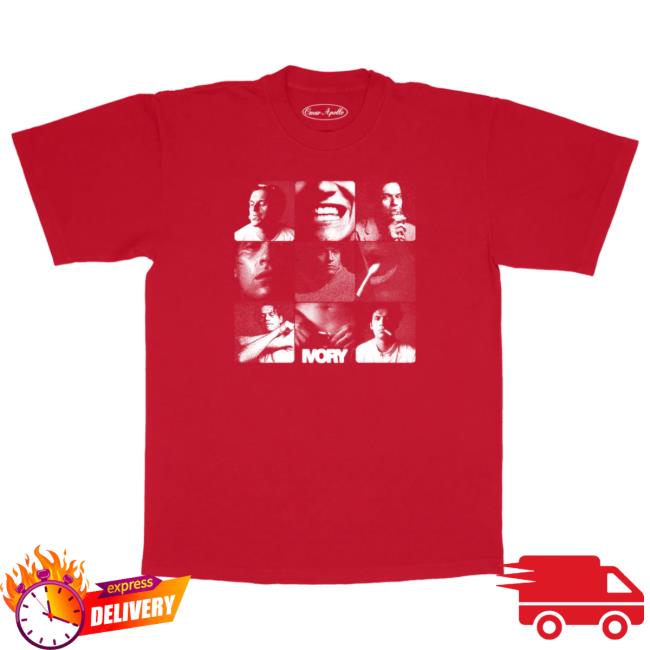 Official Ivory Grid Tees Red