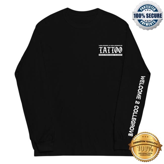 Lil Wayne Official Merch ShopCollegrove Tattoo Long Sleeve Long Sleeve Shirt On Black