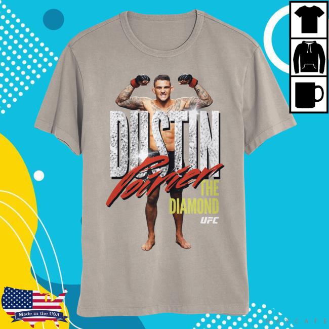 Dustin Poirier Merch Men's Tan Dustin ''The Diamond'' Poirier New Shirt