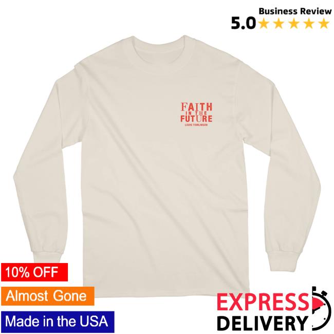 Official Louis Tomlinson Merch Store Shop LouisTomlinson Faith In The Future World Tour Ecru Long Sleeve Tee Shirt
