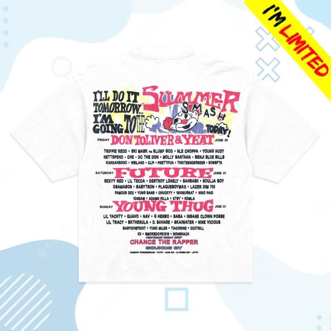 Official The Summer Smash Do It Tomorrow Shirt (White)