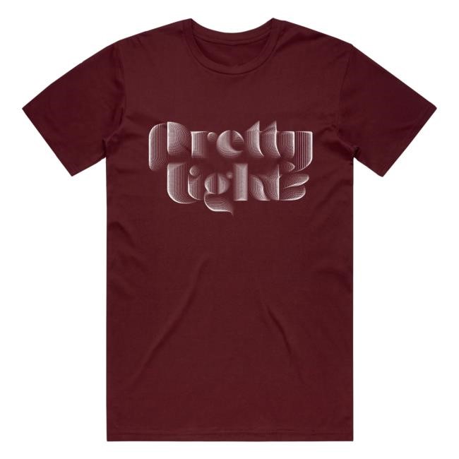 Official Pretty Lights Merch Pretty Lights Bitmap Logo Popover Shirt (Burgundy) PrettyLights