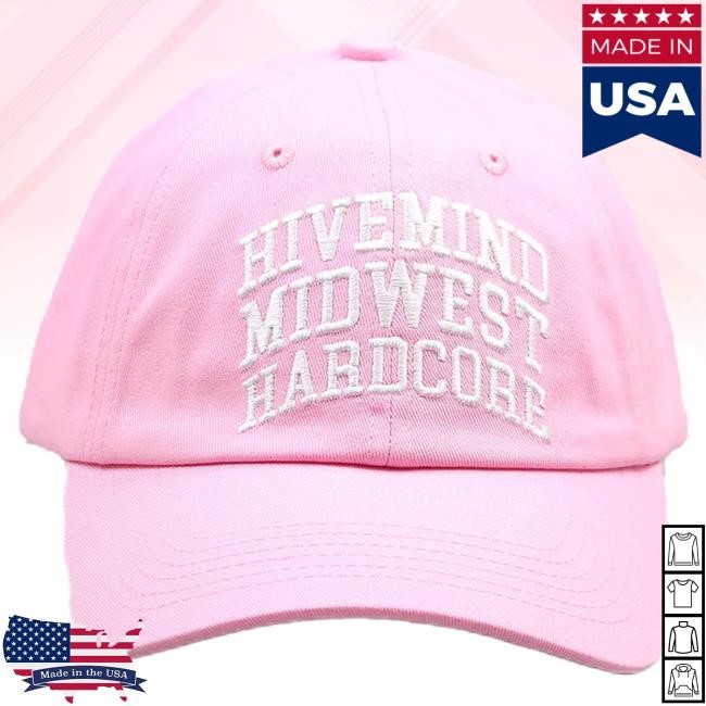 Official Copes Merch Shop Nathaniel Copes Hivemind Embroidered Midwest Hardcore Pink Hat