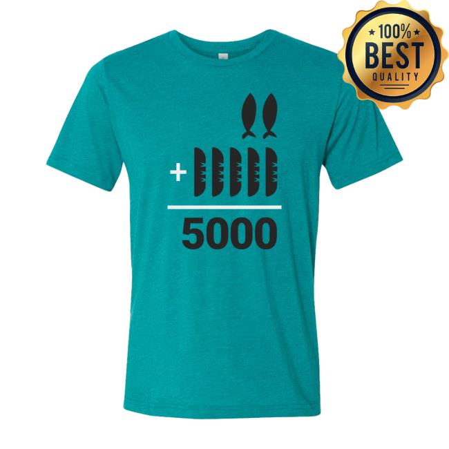 The Chosen 2+5=5000 Adult & Youth Teal Tee