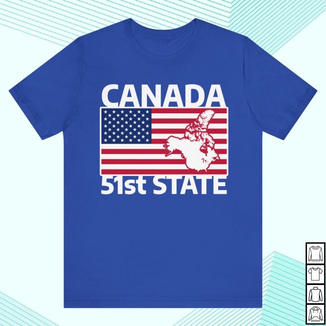 Official Canada 51 State Shirt Usa Flag New Tee