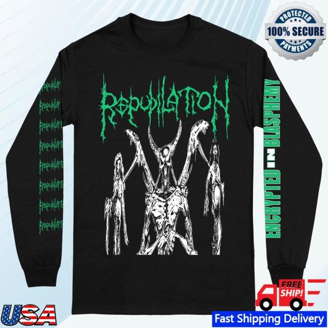 Official Reality Fade Merch Store Repudilation 'Encrypted In Blasphemy' Long Sleeve Shirt