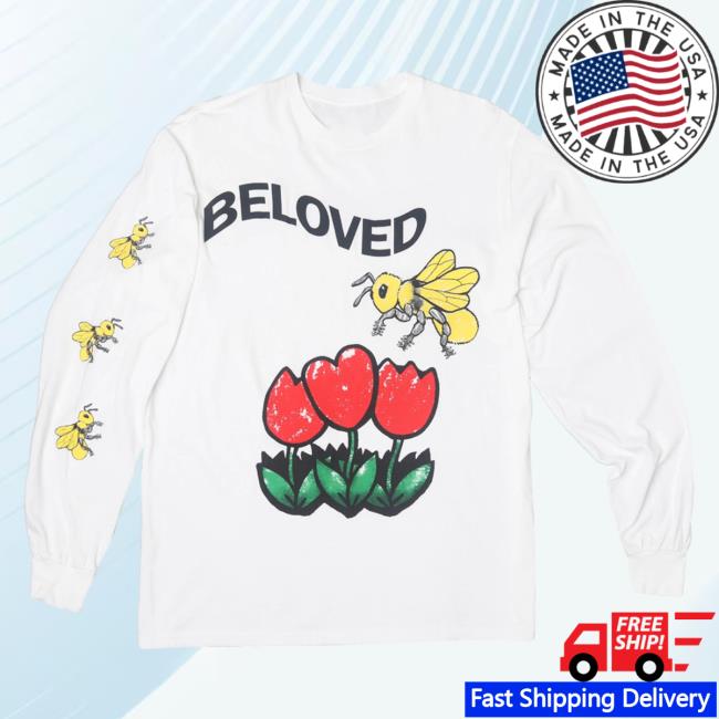 Official Altru Apparel Clothing Beloved Tulips Bee Hoodies Graphic On Front & Right Sleeve 3D All Over Print