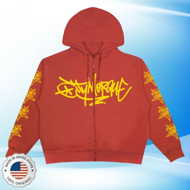 Official Graffiti Washed Red Zip Crewneck