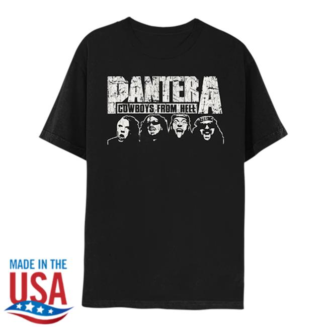 Official Pantera Merch Store Shop Pantera Cowboys From Hell World Tour 2023 Black Popover Shirt