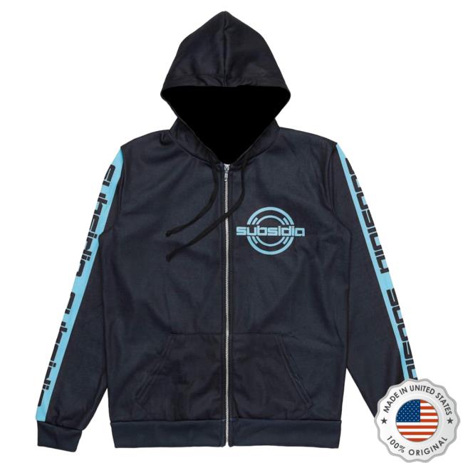Official Excision Merch Bar Evolution 'Subsidia' Dye Sub Zip Pullover Sweatshirt - Dawn MerchBar