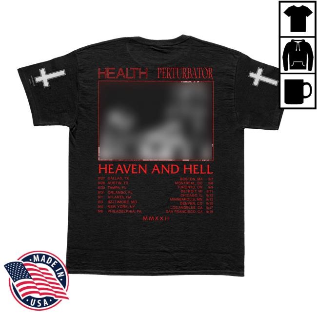 Health Official Merch Store Heaven And Hell 2022 Tour S/S Tee Health Band