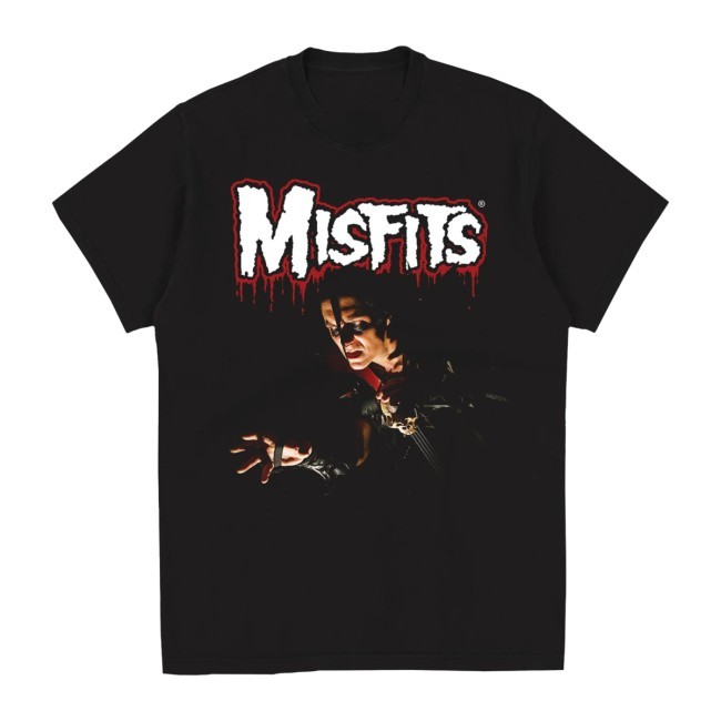 Double Feature Black Tee Shirt Misfits Clothing Store