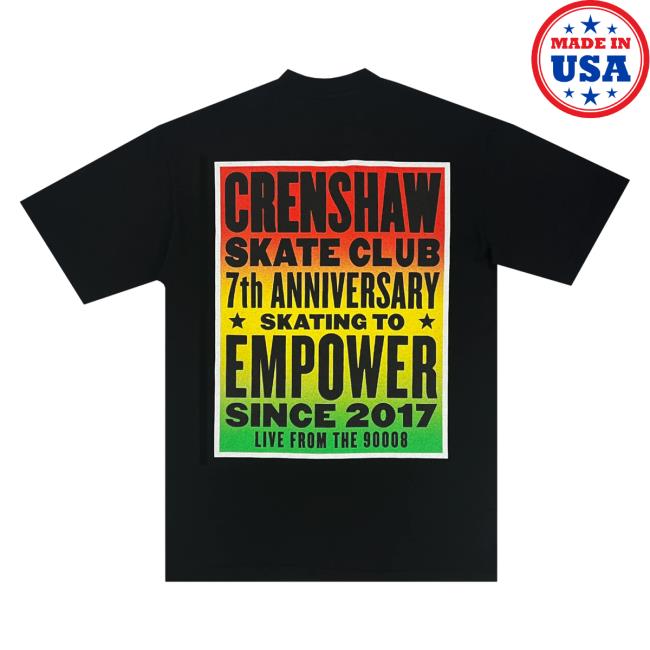 Official Crenshaw Skate Club 7Th Anniversary Top Shirt CrenshawSkateClub