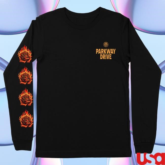 Official Parkway Drive Merch Store Shop Parkway Drive - Rose & Flame Hoody ParkwayDrive