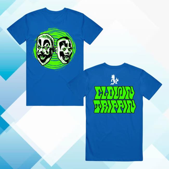 Official Icp Merch Clothing Store Insane Clown Posse Clown Trippin' Royal Blue Shirt New