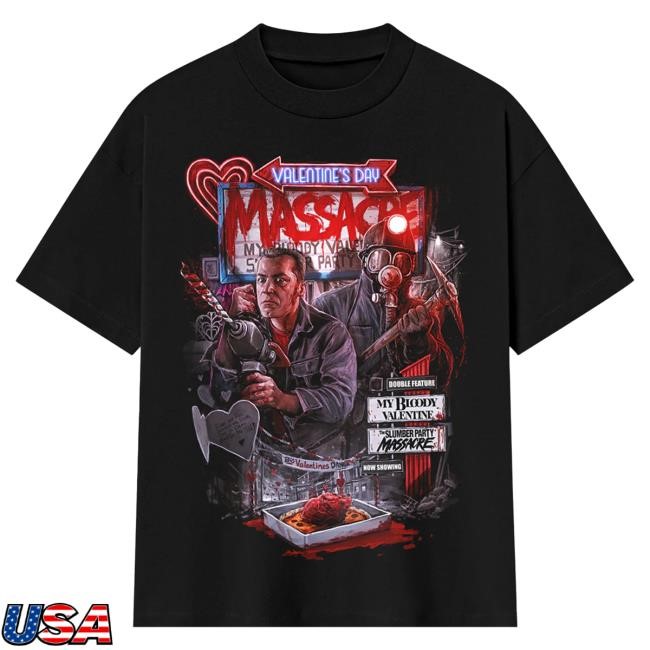 Gutter Garbs Valentine's Day Massacre Double Feature Hot Shirt (Shaka Wear - Oversized) | Official Merch