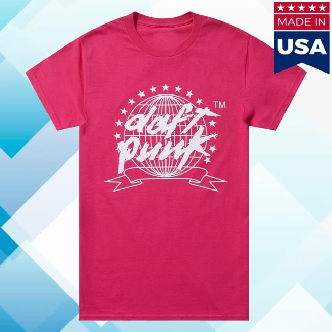 Hottopic Daft Punk World Logo Boyfriend Fit Girls Top Shirt