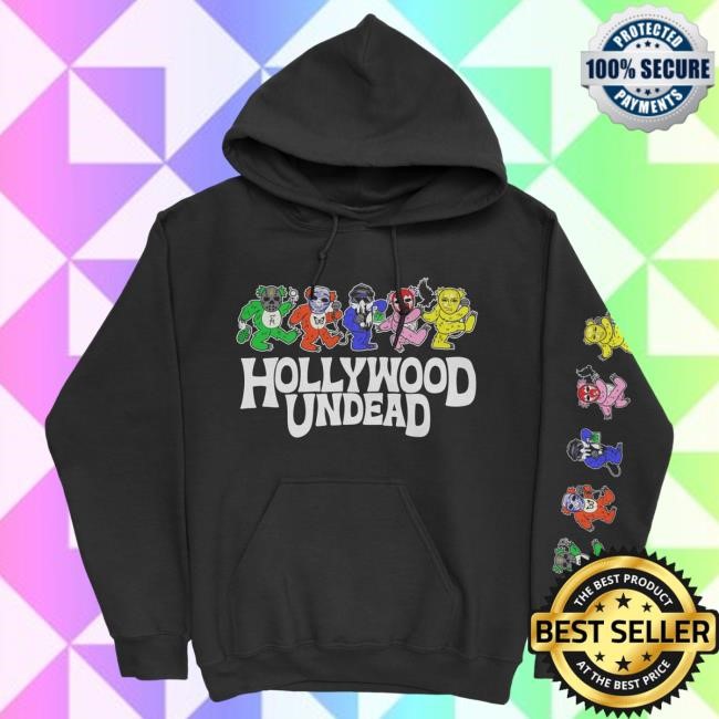 Official Hollywood Undead Merch Store Un-Dead Head Hood (Black) HollywoodUndead