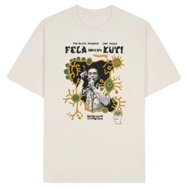 Official Brain Dead Merch Store We Are Brain Dead X Fela Kuti Shirts Brain Dead Apparel Clothing Shop BrainDead
