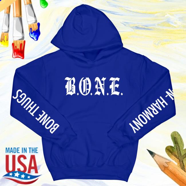 Official Merch Bar Store Bone Thugs-N-Harmony Bone Enterprise Hood Royal Blue MerchBar BoneThugsnHarmony Apparel Clothing Shop
