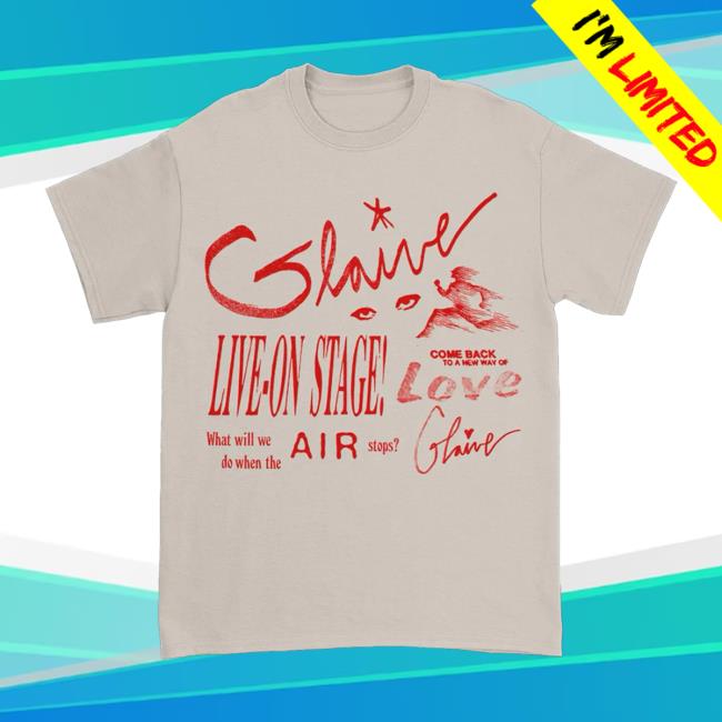 Official Glaive Merch Glaivemusic Live On Stage Red Ink T Shirt
