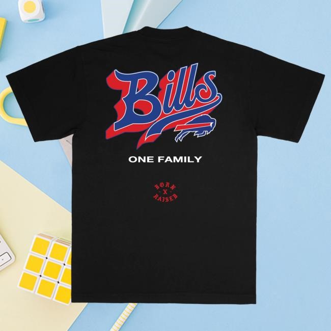 Official Born X Raised Apparel Born X Raised + Bills Pro Script Hooded Sweatshirt: Black NFL 2025 Kickoff