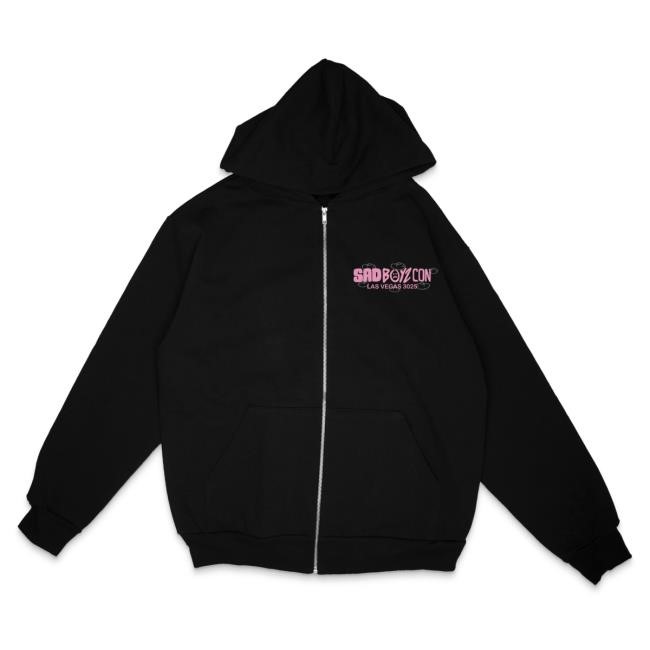 Official Sad Boyz Merch Sad Boyz Dragon Cloud Zip-up Hood - Pink Print