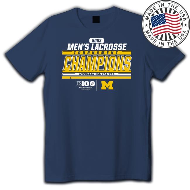 Official Fanatics Merch 2023 Big Ten Men's Lacrosse Tournament Champions T Shirt