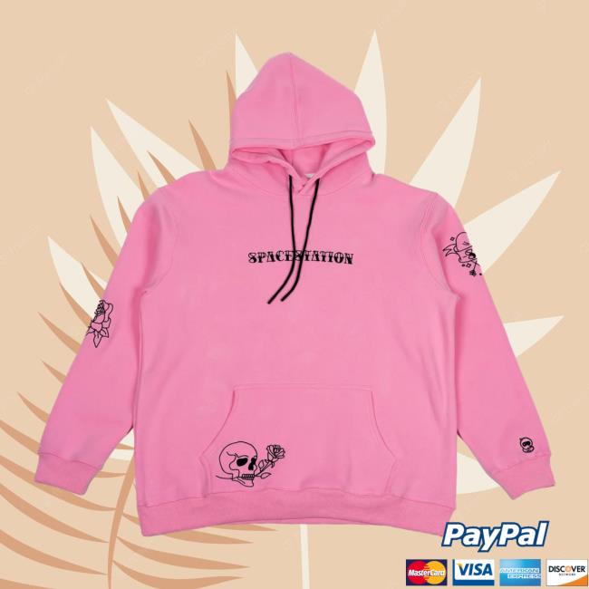 Official Ssg Merch Store Spacestation Gaming Pink Yatted Hood