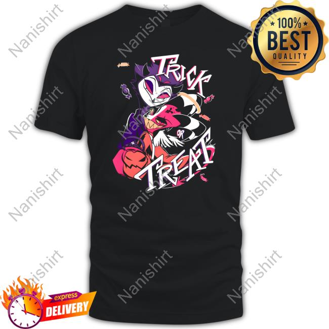 Hazbin Hotel Merch Stolas + Blitz TRICK OR TREAT Tee