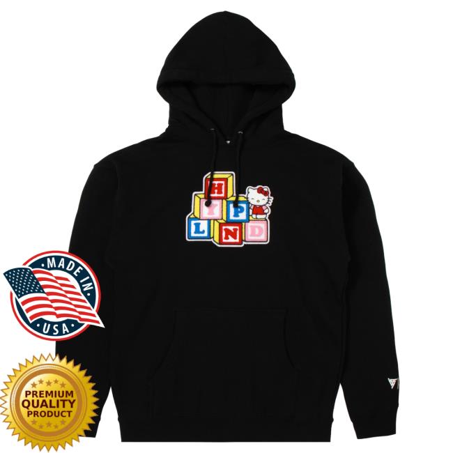 Official Hypland Clothing Merch Store Hypland Hello Kitty Blocks Hoody (Black)