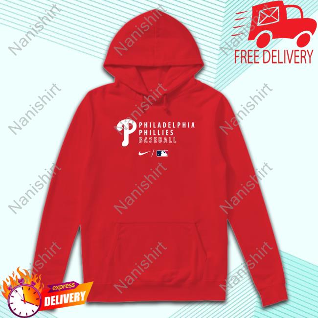 Official Philadelphia Phillies Baseball Collection Logo Stack Pull Over Hoodie