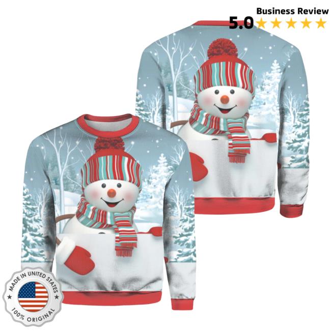 Official Be High Style Store Snowman Christmas Ugly Christmas Tee Shirt All Over Printed