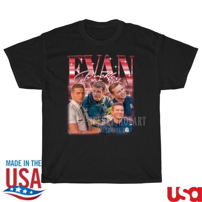 Evan Buckley Retro S/S Shirt | Nine Eleven | Series Retro | Evan Buckley 90's Vintage Homage | Evan Buckley Gift For Fan