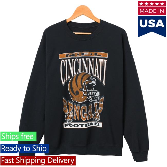 Official Junk Food Apparel Clothing Store Shop Junkfoodclothing Cincinnati Bengals Football Helmet Flea Market Crew neck